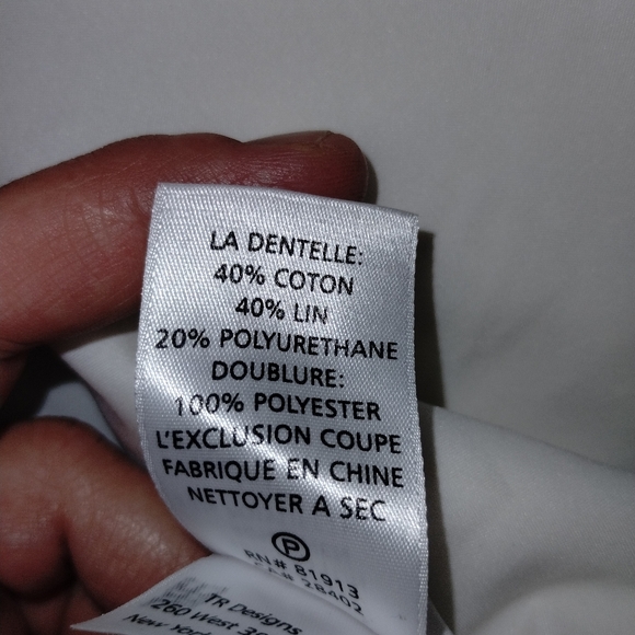 Tracy Reese, faux leather white sleeveless dress with cutouts, lined - Picture 10 of 12